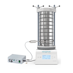 Ultraschall Frequenzvariation direkt an einer Analysensiebmaschine